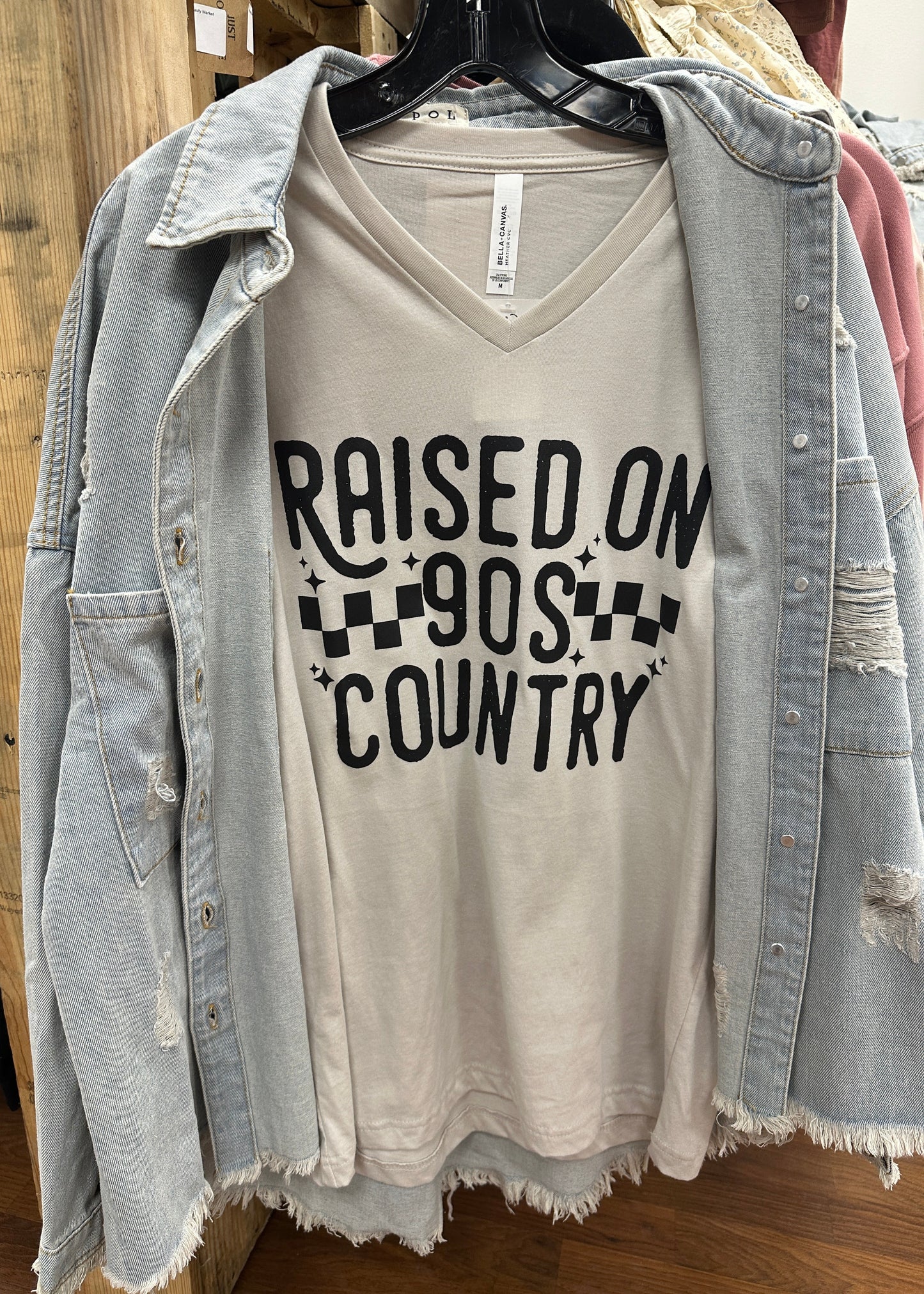 Distressed Denim Shacket