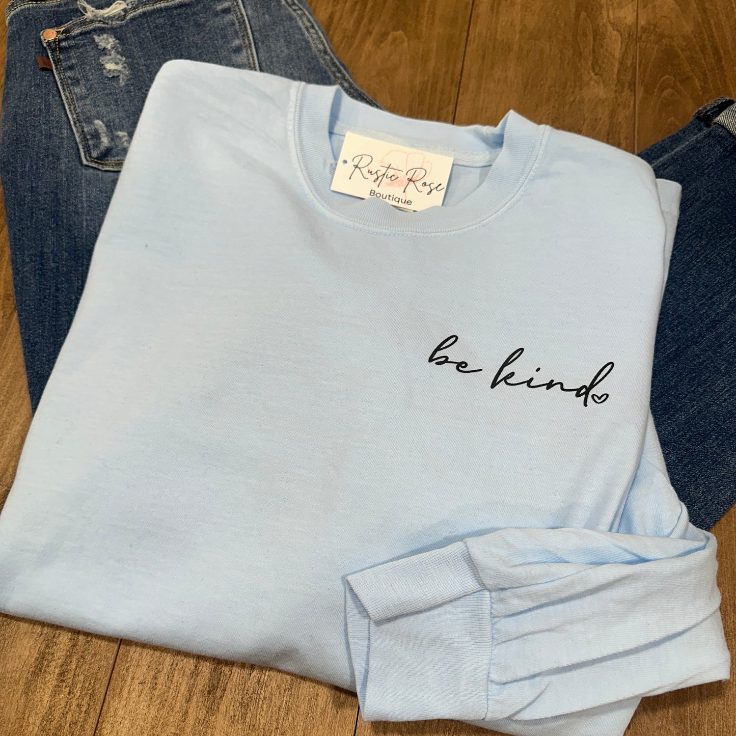 Be Kind Long Sleeve - Light Blue