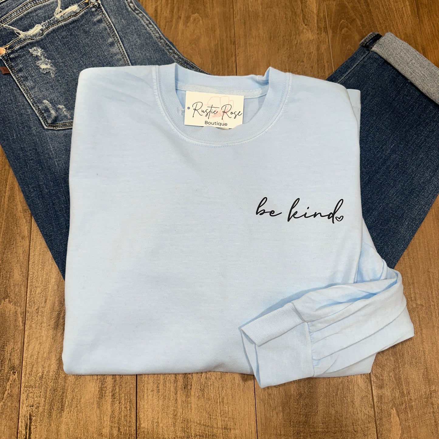 Be Kind Long Sleeve - Light Blue