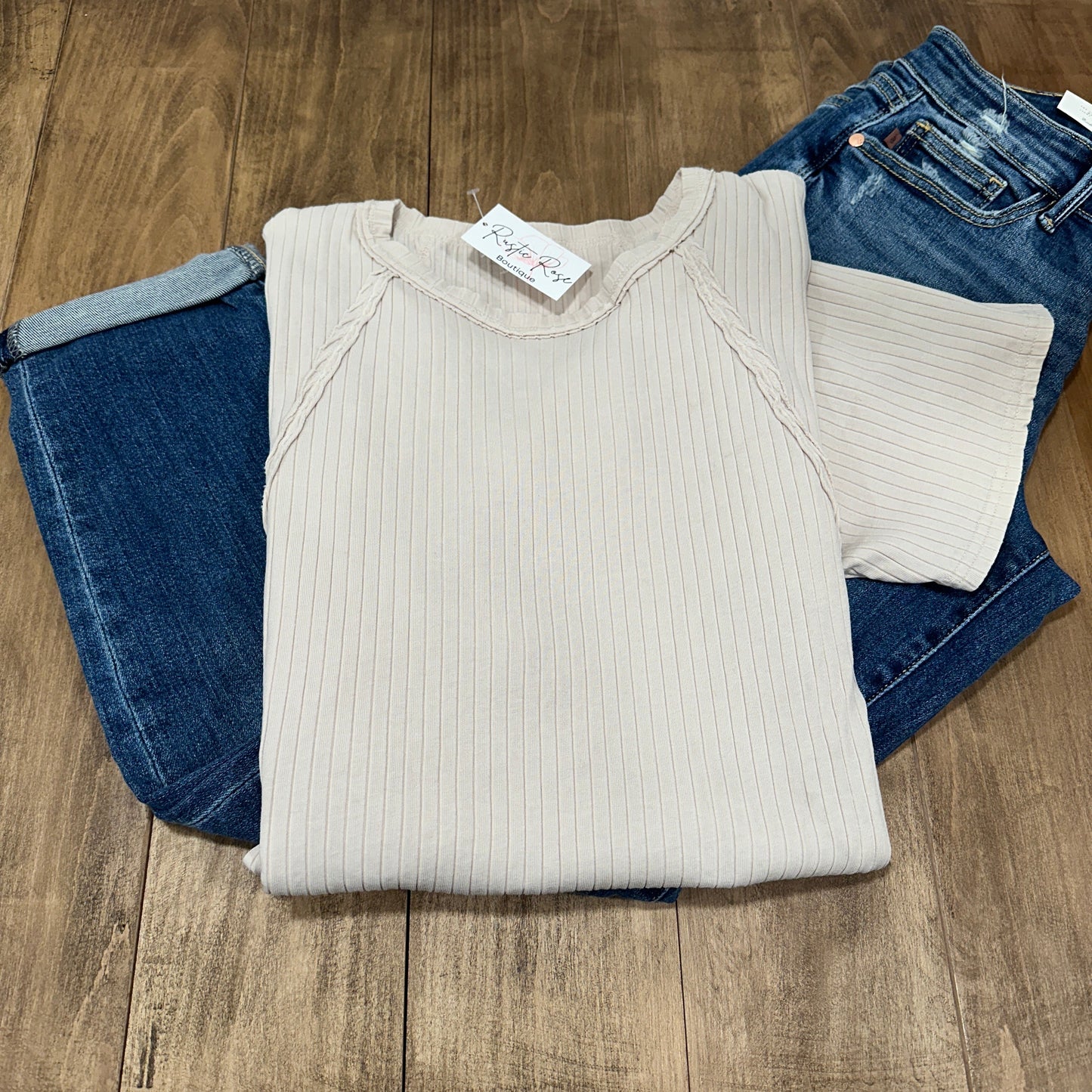 Oversized Ribbed Knit Top