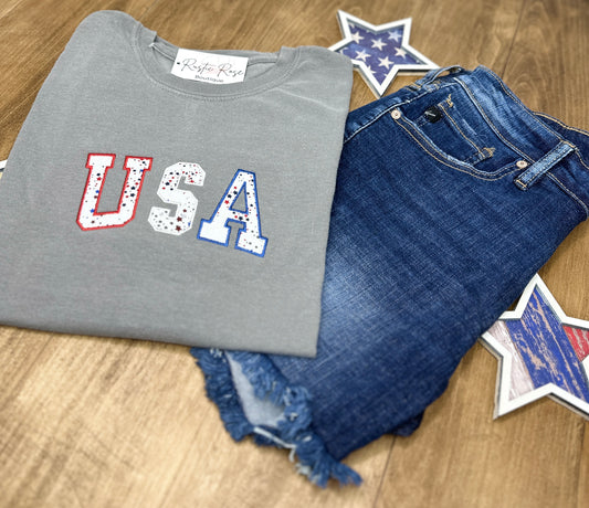 USA T-Shirt - Gray